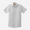 Short Sleeve Striped Industrial Work Shirt Thumbnail